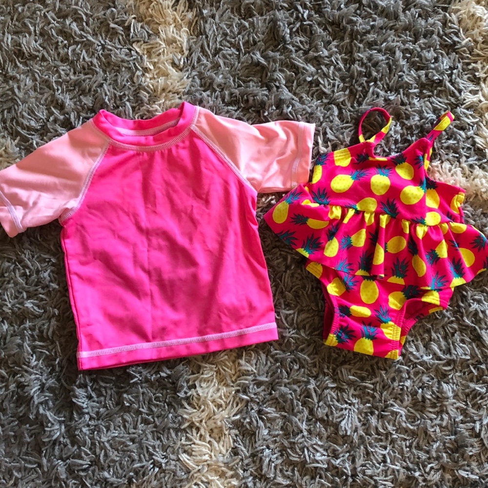 LOT OF 2!!! 0-3M swimwear!!!🍍 ☀️🏝